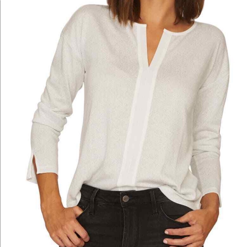 Sanctuary•s Sienna White Metallic Top